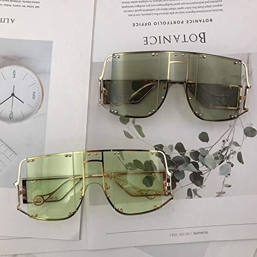 Image of COTIA /Fashion Square Sunglasses Women New Oversized Mirror Men Shades Glasses Luxury Brand Metal Rivet Fashion Female Eyewear