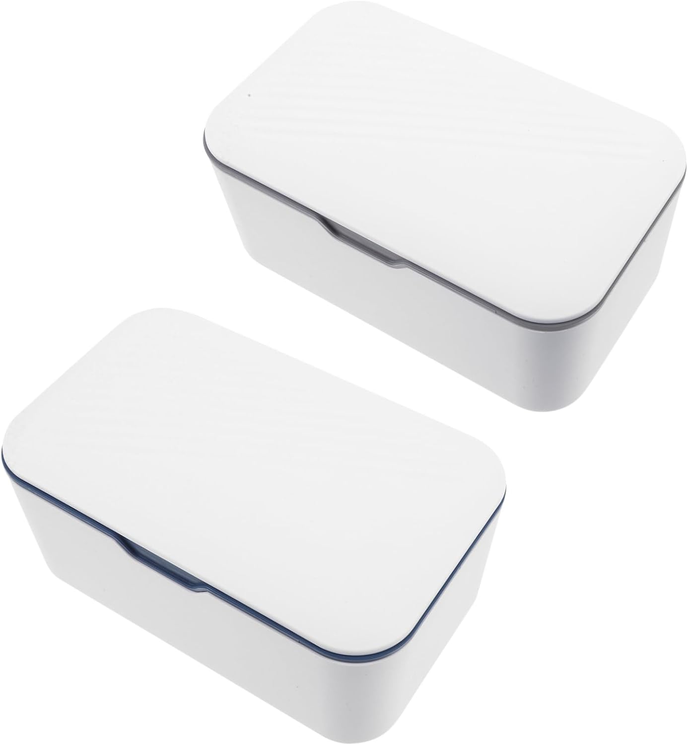 2pcs Tissue Box Portable Wipes Dispenser Travel Tissue Container Storage Wipes Box for Home Use