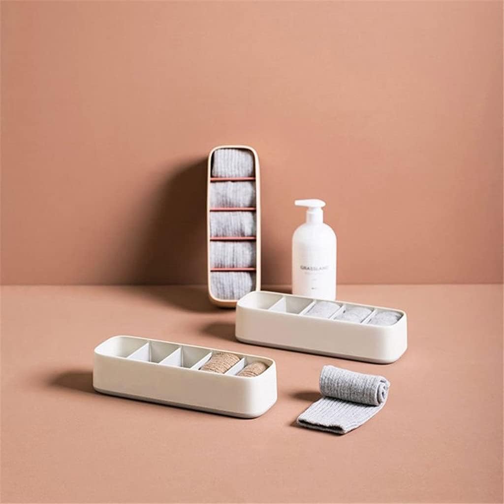5 Grid Underwear Sock Storage Organizer Drawer Classification Bra Pants Divider Wardrobe Cosmetics Box