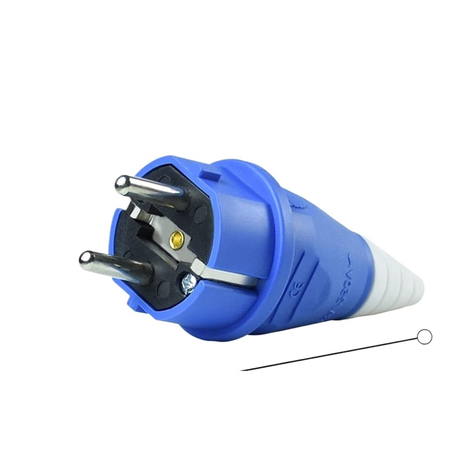 European Style Dual Pole Industrial Plug Socket Waterproof Connector 2-core 10A Docking Two Hole Generator 220V(2-pin10Aplug)