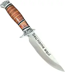 Faca para Churras de Cozinha Artesanal Personalizado seu Nome