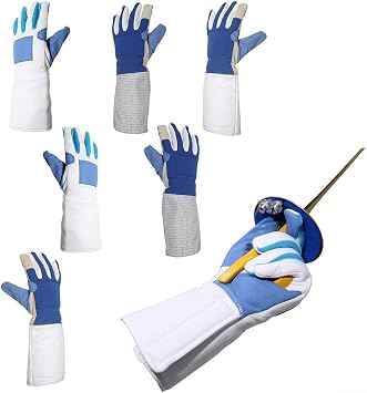 Fencing Gloves for Foil Epee Non Slip Wear Resistant Breathable Polyester Hand Guard for Adult Youth Training Competition Left Handed GEARs
