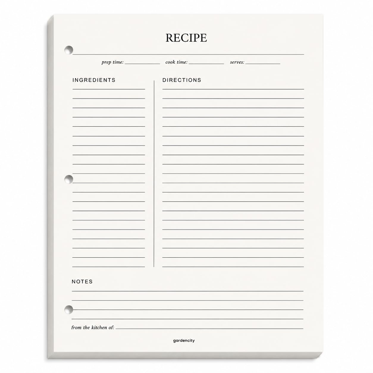 Bloc de recetas blanco roto para evitar perder tus notas de cocina 8