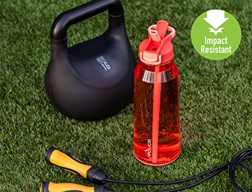 Reduce Water Bottle – Hydrate Water Bottle, 50Oz – Hygienic Flip Top Lid, Integrated Straw And Carry Handle – Leak Proof, Cupholder Friendly – Flip, Sip And Go – Mild Mint, Tritan Plastic #TOP3