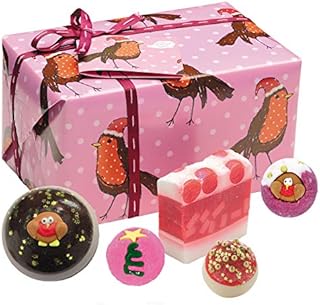 Bomb Cosmetics Rockin' Robin Handmade Wrapped Bath and Body Gift Pack, Contains 5-Pieces, 350 g [Contents May Vary]