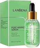 LANBENA Pore Minimizer Serum, Pores Shrinking Serum for Face, Oil Control Firming, Tightening Pores, Vegan Moisture after Blackhead Remover, Centella Asiatica, Hamamelis Virginiana, 0.6 fl.oz