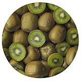 DWVTSLH Chair Cushion Pile of Kiwis Printed Memory Foam Seat Cushion Non-Slip Soft Round Stool Cushion Diameter 15.35 Inch for Living Room, Office, Bed Floor White 1 Pc