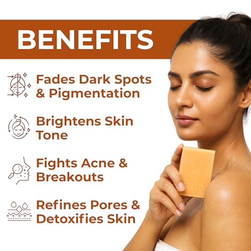 Image of Skin Brightening Aromatherapy Soap | Rice Extract & Zeolite Clay with Basil & Geranium | For Pigmentation, Dark Spots & Acne | Natural Handmade Bathing Bar | SLS & Paraben Free (Pack of 1)