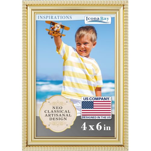 4x6 Gold Picture Frame, Contemporary...