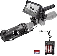 Vista 1 de DIY 720p Grabación de video digital Caza Visión Nocturna Rifle Alcance Cámara Monocular VCR con pantalla LCD, linterna infrarroja infrarroja de 850