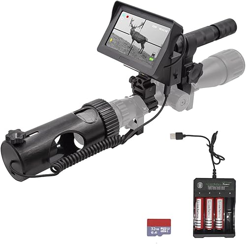 DIY 720p Grabación de video digital Caza Visión Nocturna Rifle Alcance Cámara Monocular VCR con pantalla LCD, linterna infrarroja infrarroja de 850