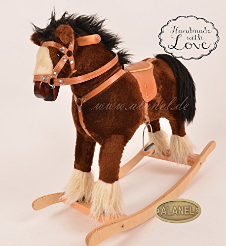 ALANEL Sehr Hochwertiges kleines Schaukelpferd / Schaukeltier Handarbeit SMALL Titan II NEU & OVP