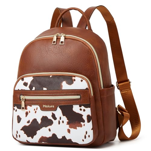 Makes Mini Backpack for Women, Stylish Daypack Purse Handbag Small Casual Daily Travel Bag, Lady Girls Gifts for Work School, 2pcs Sets
