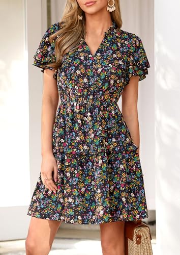 Image of PRETTYGARDEN Womens Summer Floral Beach Dresses