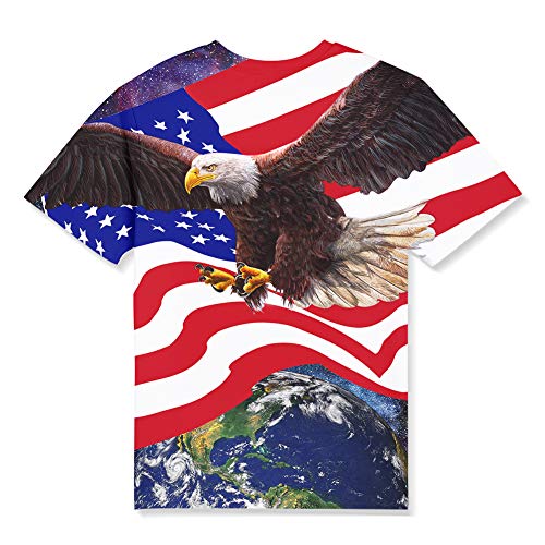 Image of Linnhoy Kids 3D Print Fashion Graphic T-Shirts for Boys Girls 6-16 Years | Unisex Colorful Short Sleeve, Crewneck, Breathable Fabric, Suitable for Daily Sport Festival Wear