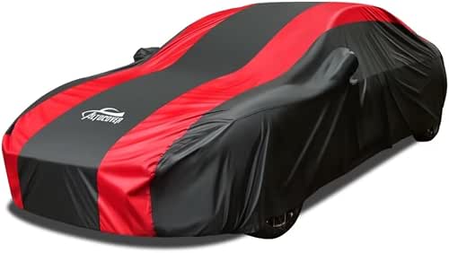 Car Cover Waterproof All Weather Protection with Red Stripe Design,