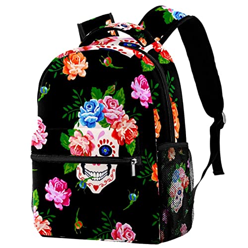Sac à dos de voyage motif crâne rouge au design audacieux