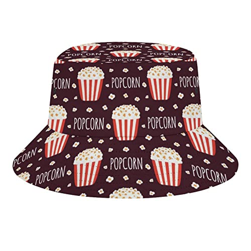 Popcorn Bucket Hat Unisex Travel Sun Fisherman Hats Summer Beach Outdoor Cap For Women Men #TOP25