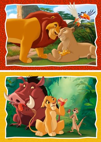 Ravensburger - Puzzle Enfant - Lot de 2 Puzzles 24 pièces - L'histoire de la Vie/Le Roi Lion - Enfant dès 4 Ans - Puzzle de qualité supérieure - 2 Posters à Taille réelle - Disney - 12001029