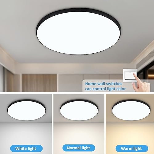 Miniatura 3 de Lámpara de techo de montaje empotrado, lámpara LED de montaje en superficie de 30 W para dormitorio, cocina, lámparas de montaje plano ultrafinas y