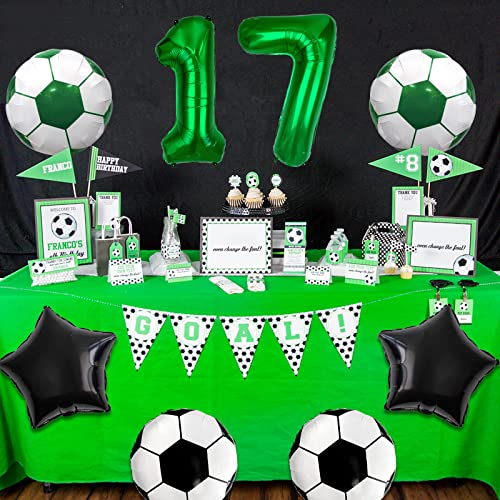 Soccer Party Decorations, Soccer Foil Balloons, Number 7 Foil Balloons For Kids Soccer Fans Birthday Party, Soccer Game Day Party Decorations #TOP5