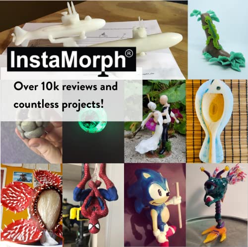 InstaMorph Reusable Moldable Plastic | Thermoplastic Beads, Meltable Polymorph Pellets | Lightweight Modeling Compound For DIY Crafts, Sculpting, Cosplay Accessories | Temporarily Repair | White, 12oz