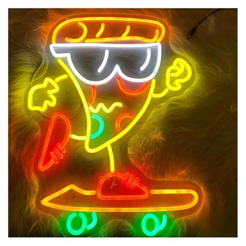 Enseigne au néon pour pizza à LED haute luminosité pour décoration murale rétro