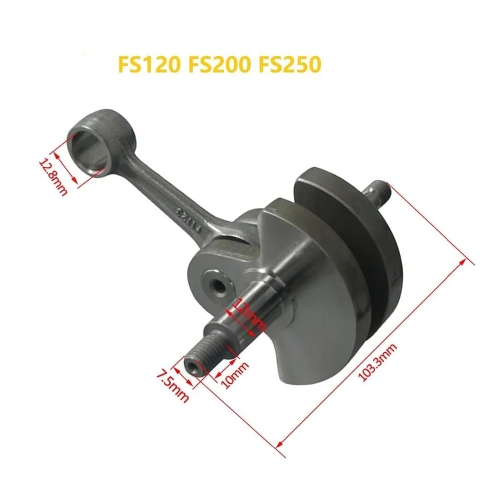 Cigüeñal for cortacésped Compatible con FS120, FS200, FS020, FS202, TS200, FS250 (4134-030-0400)(2 PCS Sales)
