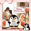 Mothers Day Birthday Gifts for Mom from Daughter Son, Handmade Crochet Mini Penguin Mom Gifts for Mothers Day Birthday Mama Mommy Mother in Law Bonus Step, Funny I Love You Moms Small Cute Decor