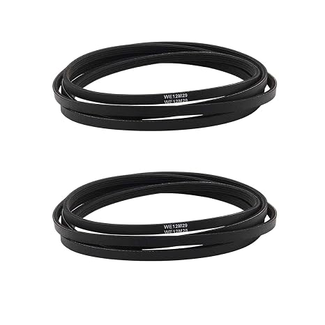 WE12M29 Dryer Drum Drive Belt Replacement for WE12M22, 137292700, WE120122, WE12M0022, AP4565702, PS3408299, 134163500 Compatible with GE/Hotpoint - 2 Pack