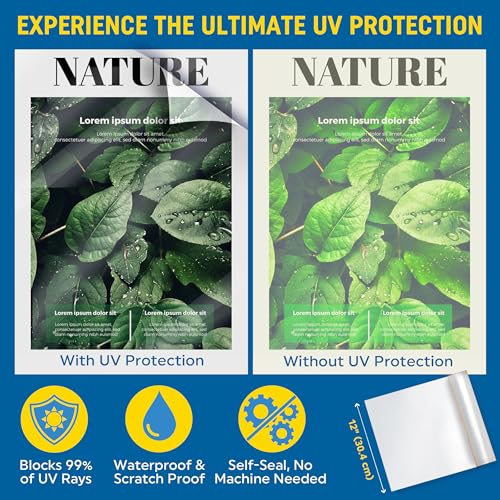 Anti-UV Vinyl Self Adhesive Laminating Rolls 12"x15ft Glossy — view 2