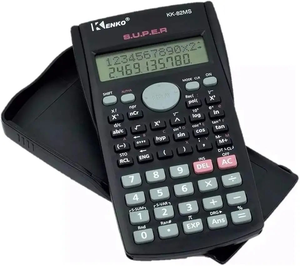 Calculadora Científica de Mesa 12 Dígitos com Capa Protetora – Ideal para Estudantes e Escritórios