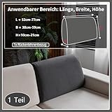 OHSIO Stretch Sofa Sitzkissenbezug - Rutschfester Sofa Überzug, Waschbarer Sofabezug, Universeller Couch Überzug, Strapazierfähig & pflegeleicht(Dunkelgrau, 1x Rückenlehnenbezug)