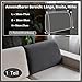 OHSIO Stretch Sofa Sitzkissenbezug - Rutschfester Sofa Überzug, Waschbarer Sofabezug, Universeller Couch Überzug, Strapazierfähig & pflegeleicht(Dunkelgrau, 1x Rückenlehnenbezug)