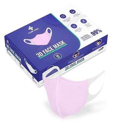 Careview CARE VIEW N95 3 Dimensional Disposable Face Mask with 4 Layered Filtration, SITRA and BIS(ISI) certified & Incr