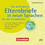 Die wichtigsten Elternbriefe in neun Sprachen für die Grundschule - ... in Deutsch, Englisch, Arabisch, Farsi, Kurdisch, Türkisch, Russisch, Albanisch und Serbisch: CD-ROM