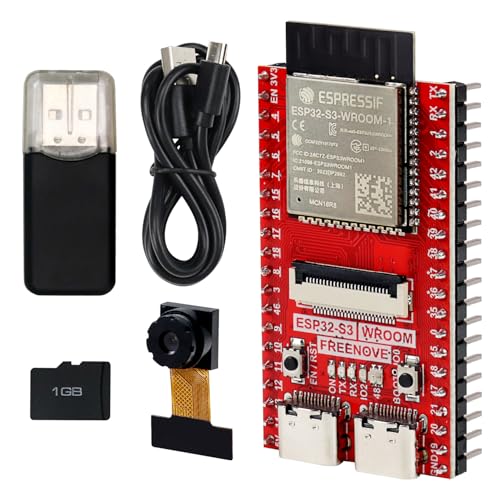 Freenove ESP32-S3 ESP32 S3 CAM Board (16 MB Flash), Dual-Core 32-bit 240 MHz Microcontroller, Onboard Camera Wireless, Python C Code, Example Projects Tutorial