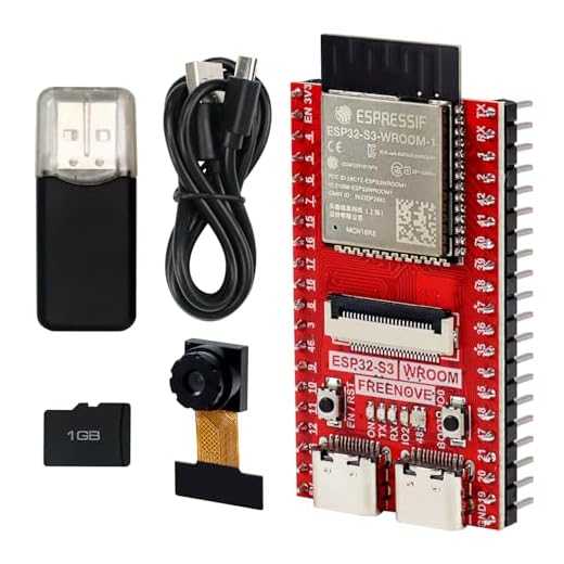 Freenove ESP32-S3 ESP32 S3 CAM Board (16 MB Flash), Dual-core 32-bit 240 MHz Microcontroller, Onboard Camera Wireless, Python C Code, Example Projects Tutorial