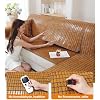 Summer Sleeping Mat Bamboo Smooth Surface Mahjong Bamboo Mat Home Foldable Quick Cooling Textile Bamboo Mat Double Ribs and Double Lines for Living Bedroom Floor(Brown,60x240cm/24x94in)