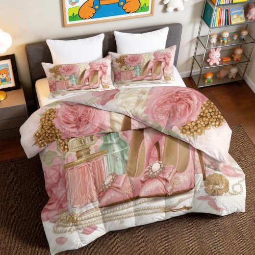 Edredón sin funda King suave y de diseño romántico floral con tacto premium de rosas 7