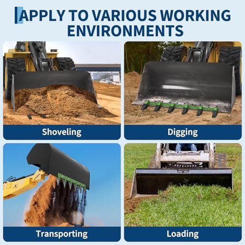 GarveeTech 48 in Heavy-Duty Steel Bucket Tooth Bar for Tractor Loader, 4,560 LBS Load-Bearing Capacity, Fits Bucket Cutting Edges 1/2 in or Less, No Drilling Required for Easy Installation by GarveeTech - Image 5