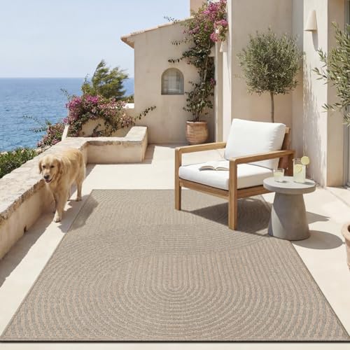 the carpet Mistra - robuster Teppich, modern, langlebig und pflegeleicht, In- und Outdoor, Wohnzimmer, ideal für Küche, Flur und Wintergarten, flachgewebt, Beige, 80 x 200 cm the carpet Mistra - robuster Teppich, modern, langlebig und pflegeleicht, In- und Outdoor, Wohnzimmer, ideal für Küche, Flur und Wintergarten, flachgewebt, Beige, 80 x 200 cm