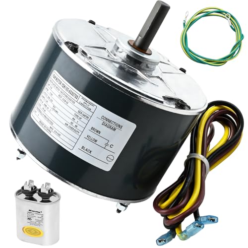 Condenser Motor Replaces Carrier 5KCP39EGS070S, HC39GE237, 5KCP39EGY823S, Genteq GE3905, Dayton 6DLL0, Bryant Payne HC39GE234A etc AC/Air Conditioner, 1/4HP 1100 RPM with Capacitor, 3-Year Warranty