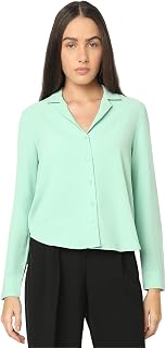 VERO MODA Women's Polyester Solid Regular Fit Shirt