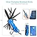 Bovgero Multitool Knife, 16 in 1 Pocket Knife, Handmade Multi Tool Knife, Gift for Men boyfriend dad him husband, Blue