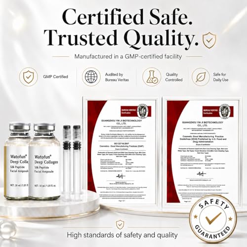 Silk Peptide Intensive Lifting Ampoule, Deep Collagen Silk Peptide Intensive Lifting Serum, Anti Aging Peptides Serum for Face Tightening, Lifting, Smoothing, Hydrating, 60ml/2.03 fl.oz — view 5