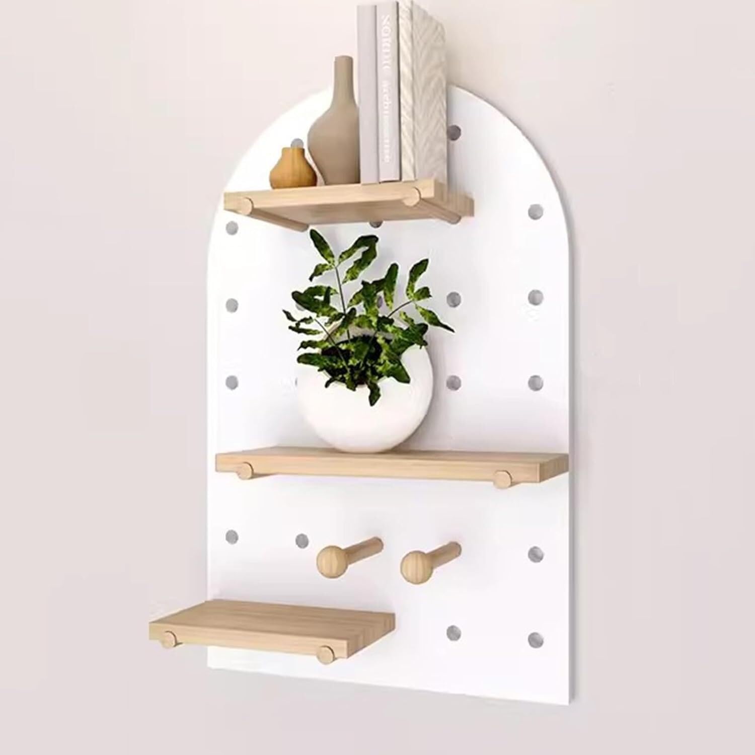 Stecktafel, modulares Raster-Organizer-Set, Wandhalterung, DIY, Stecktafel, Wohnzimmer, Ornamente, Trennwand für Werkbank, Geschäft (weiß, 40 x 80 cm)
