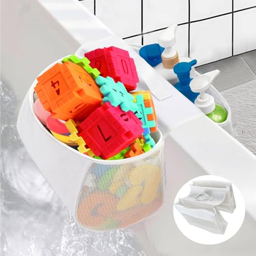 Bolsa Juguetes Bañera, Bolsas Almacenaje Juguetes, Organizadores de Juguetes Baño, Bolsas para Guardar Juguetes, Red de Almacenamiento Bañera para Niños Bebés, Secado Rápido