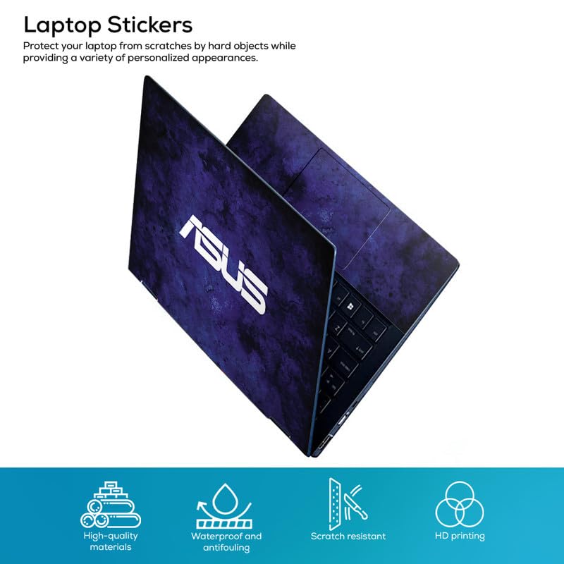 Image of Galaxsia Asus D53 Full Vinyl Laptop Skin /Sticker /Cover for 17 to 17.3 Inches Laptops Laminated-Removable-HD Quality Compatible for Hp-Dell-Sony-Lenovo-Asus etc.(16.5x11 Inches)