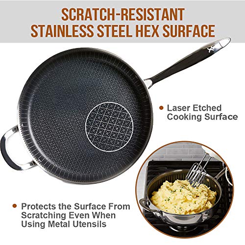 Copper Chef Titan Fry, 9.5 inch with 8 inch Pan, stainless-steel by Copper Chef - Used condition - Image 5